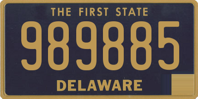 DE license plate 989885