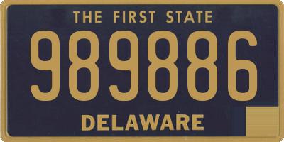 DE license plate 989886