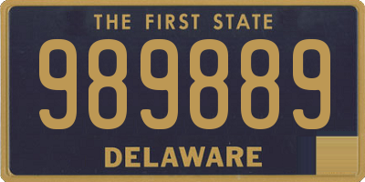 DE license plate 989889