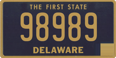 DE license plate 98989