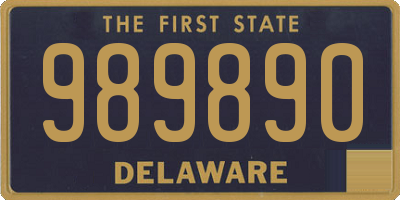 DE license plate 989890