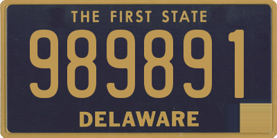 DE license plate 989891