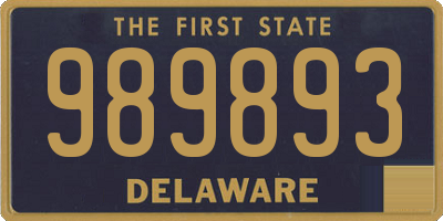 DE license plate 989893