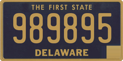 DE license plate 989895