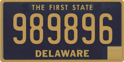 DE license plate 989896