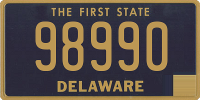 DE license plate 98990