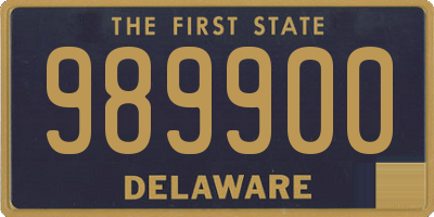 DE license plate 989900