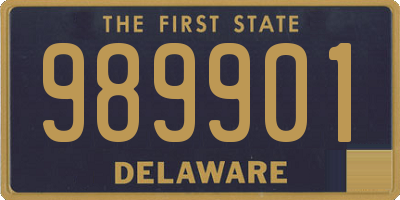 DE license plate 989901