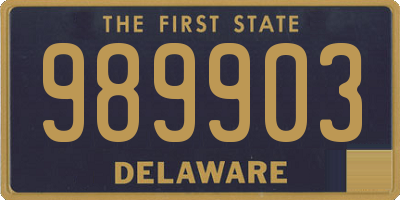 DE license plate 989903