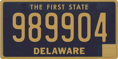 DE license plate 989904