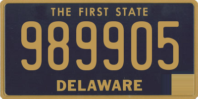 DE license plate 989905