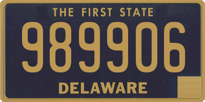 DE license plate 989906