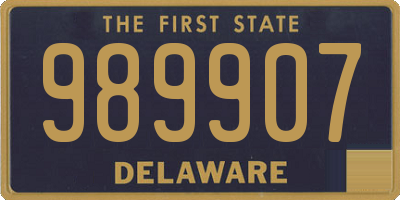 DE license plate 989907