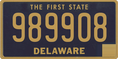 DE license plate 989908