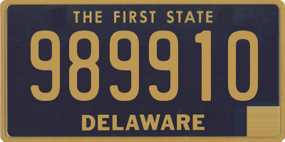 DE license plate 989910