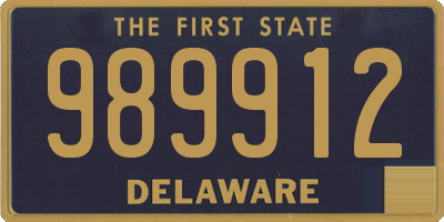 DE license plate 989912