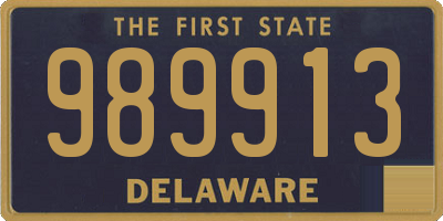 DE license plate 989913