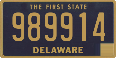 DE license plate 989914