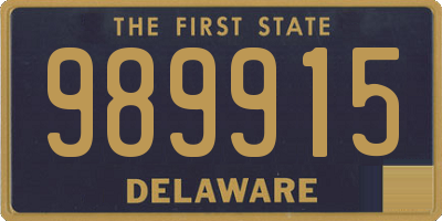 DE license plate 989915