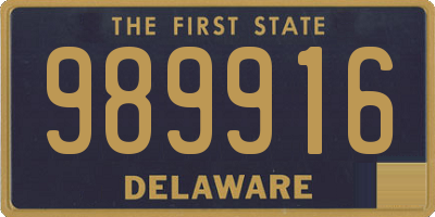 DE license plate 989916