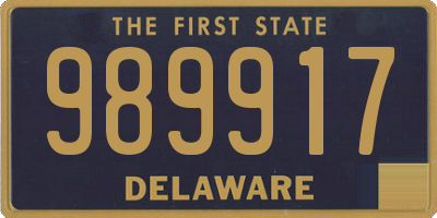 DE license plate 989917