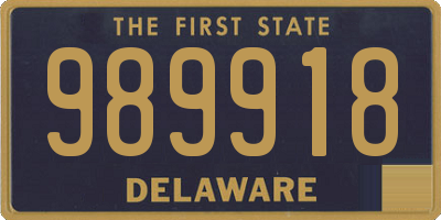 DE license plate 989918