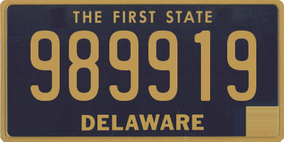 DE license plate 989919