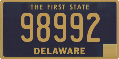 DE license plate 98992