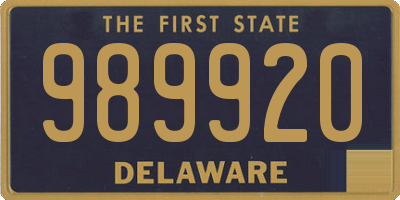 DE license plate 989920