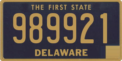 DE license plate 989921