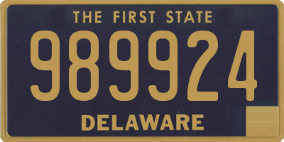 DE license plate 989924