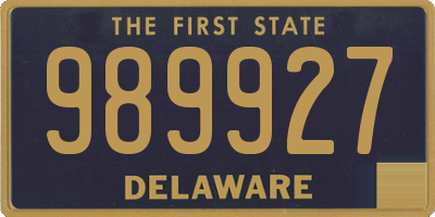 DE license plate 989927