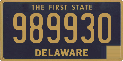 DE license plate 989930