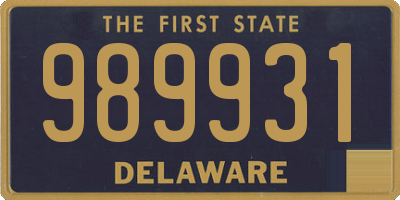 DE license plate 989931