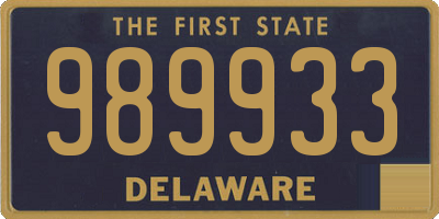 DE license plate 989933