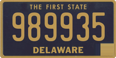 DE license plate 989935