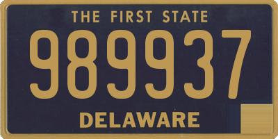 DE license plate 989937