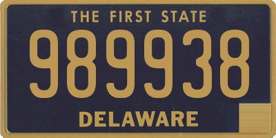 DE license plate 989938