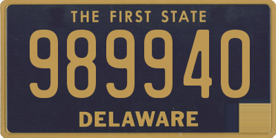 DE license plate 989940