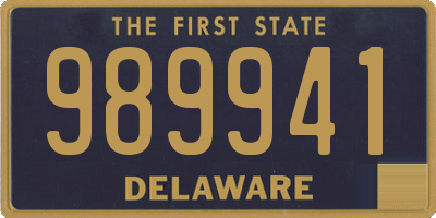 DE license plate 989941