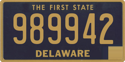 DE license plate 989942