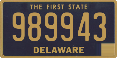 DE license plate 989943