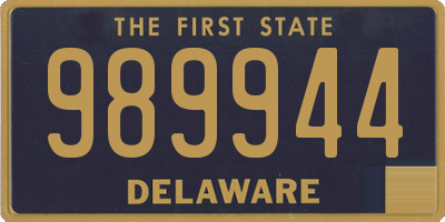 DE license plate 989944