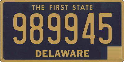 DE license plate 989945