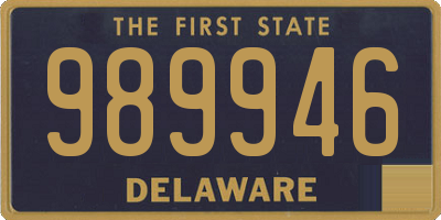 DE license plate 989946