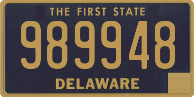 DE license plate 989948