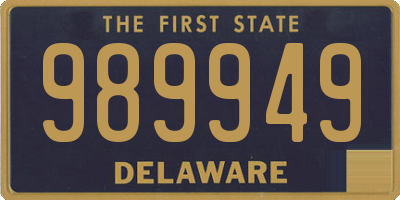 DE license plate 989949