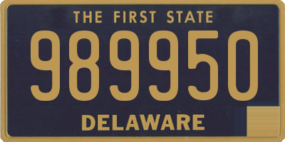 DE license plate 989950