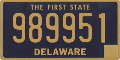 DE license plate 989951