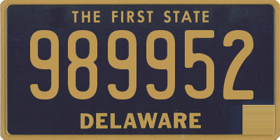 DE license plate 989952